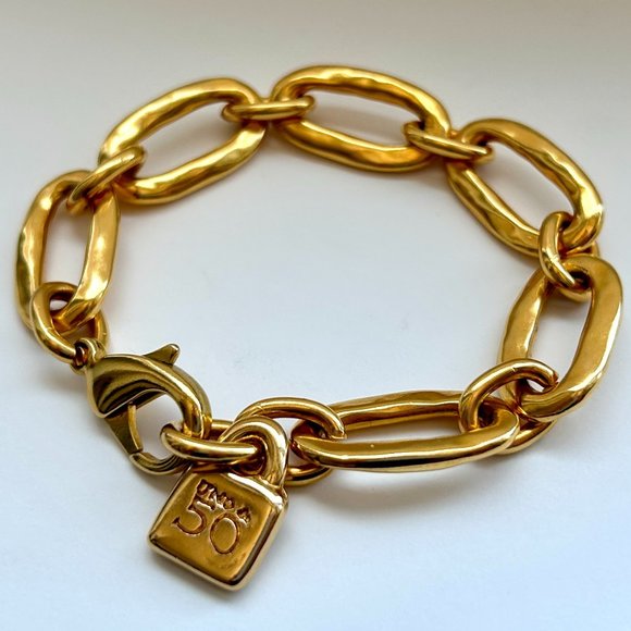 UNO de 50 Jewelry - Uno de 50 Golden Eslabomba Chain Link Bracelet